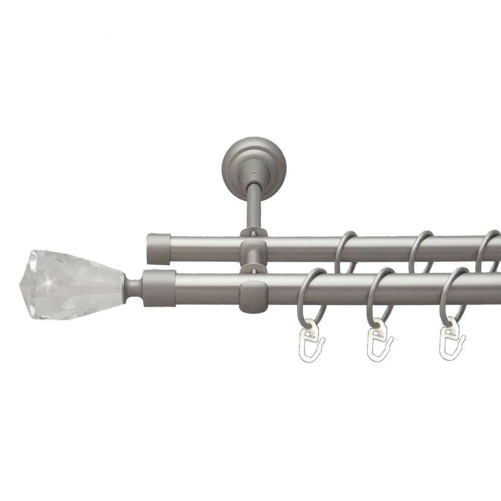 Карниз Orvit Лучетта двухрядный гладкий 19\16 мм 200 см Сатин (00-00013733)