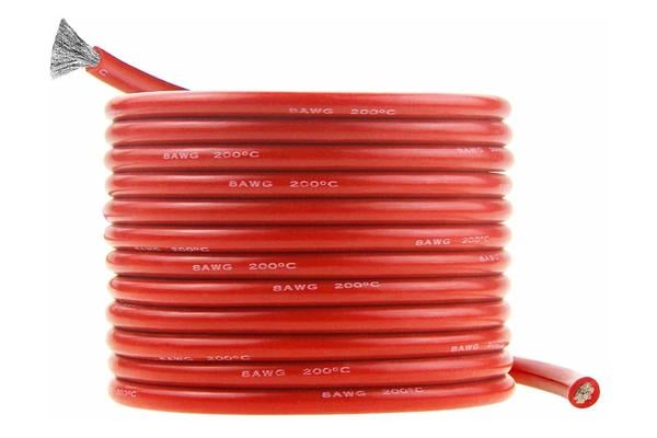 Провід силіконовий 8 AWG QianJia 1 пог. м Червоний (46518)