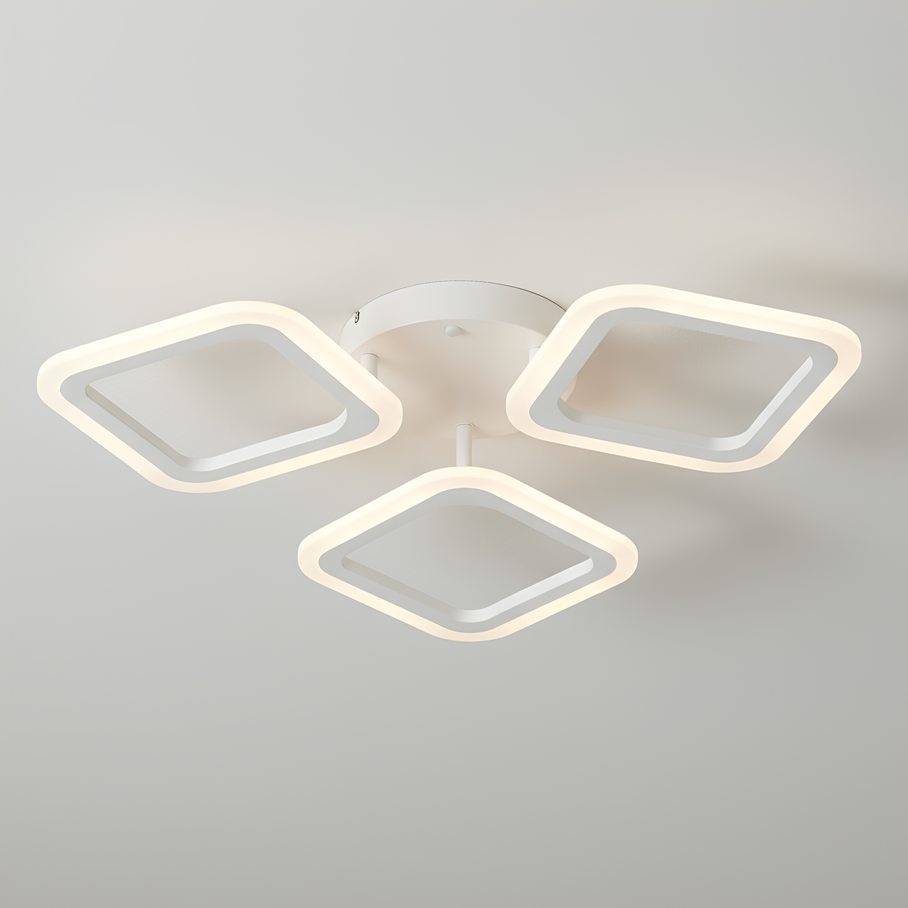 Люстра світлодіодна Valeso 48W з акриловими розсіювачами 3000-6500K з пультом Білий (G 2710/3 WT)