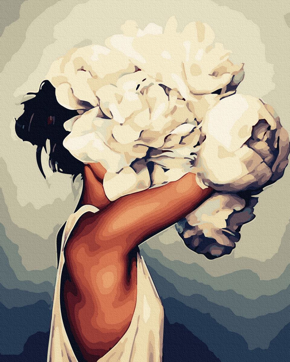 Картина по номерам Женщина в пиона (GX33516)