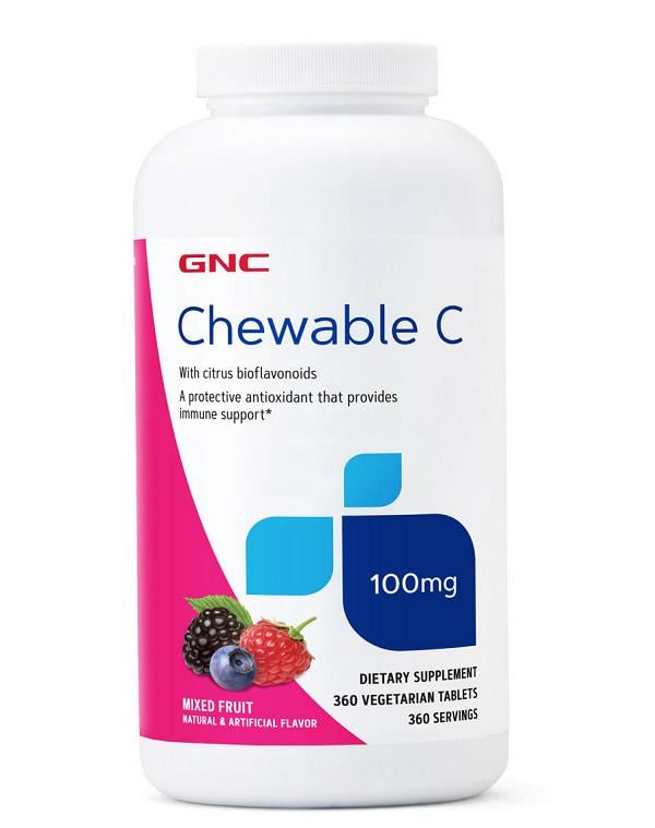 Вітамін C GNC Chewable C 100 mg 360 Veg Tabs Berries