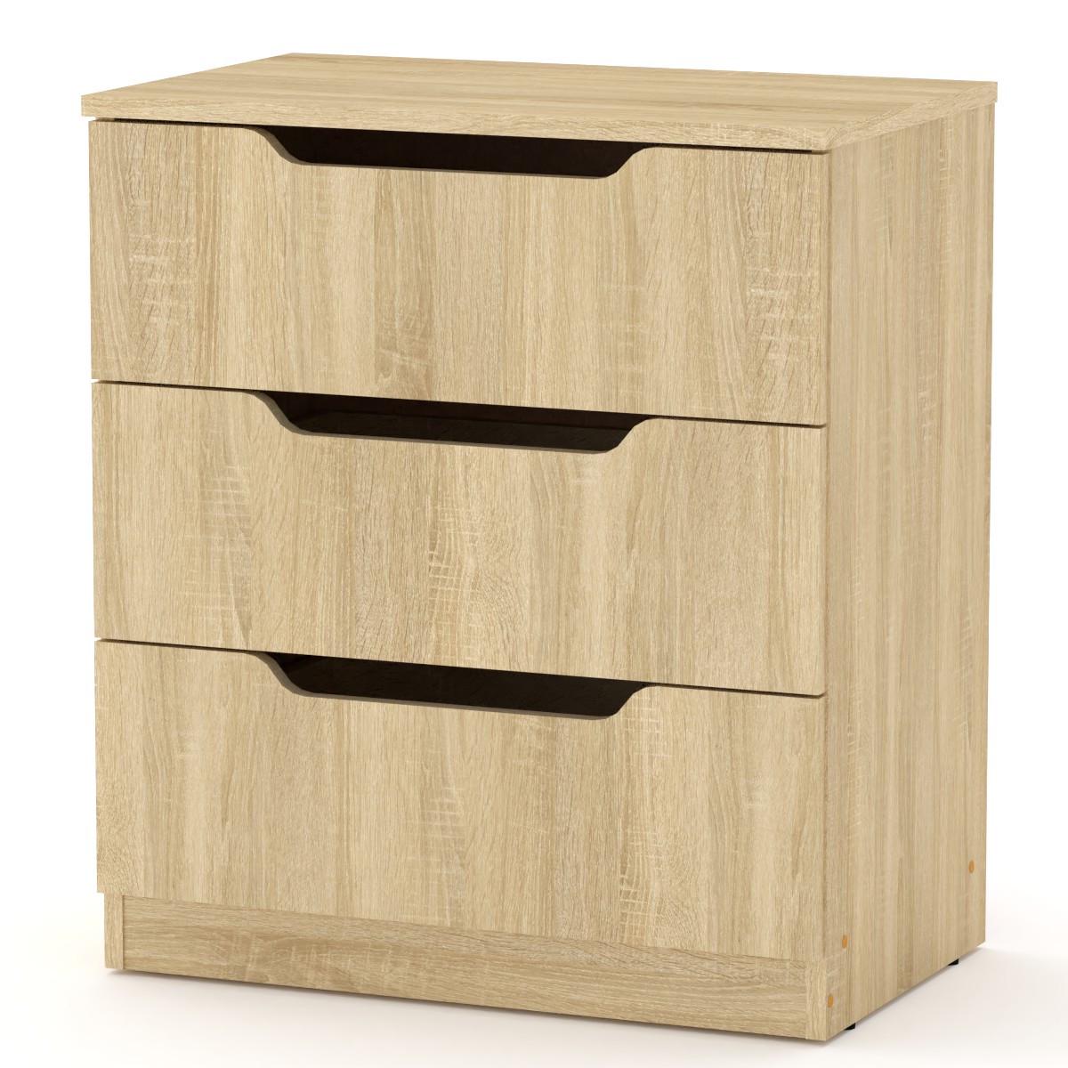 Комод Компаніт з 3 шухлядами 61х38х69 см Дуб сонома (26966094) - фото 1 Комод Компаніт з 3 шухлядами 61х38х69 см Дуб сонома (26966094) - фото 1