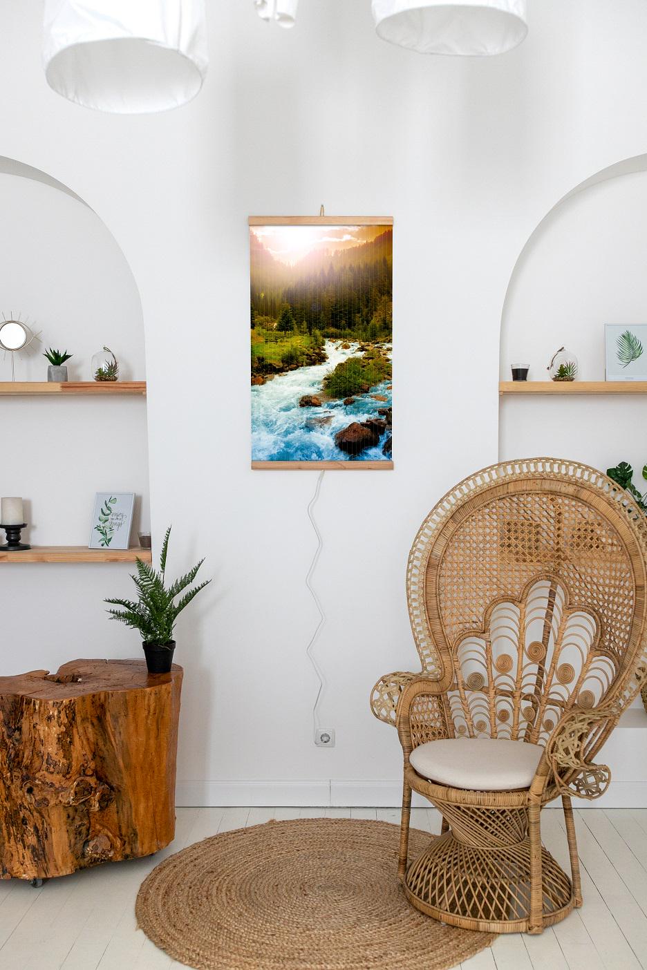 Инфракрасный обогреватель настенный Горная река 100х57 см (1407) - фото 2