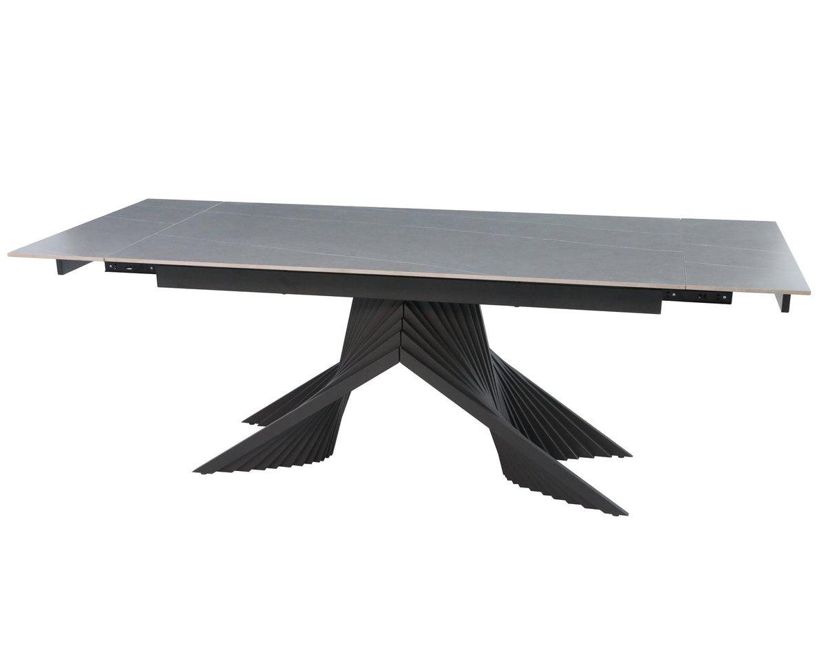 Обеденный стол Intarsio ROSARIO CERAMIC 160/220х90 см Серый матовый/Черный (32300975) Обеденный стол Intarsio ROSARIO CERAMIC 160/220х90 см Серый матовый/Черный (32300975)
