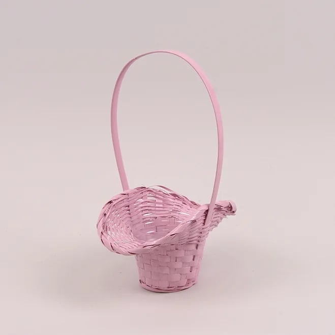 Корзина бамбуковая Flora Розовый (37453)