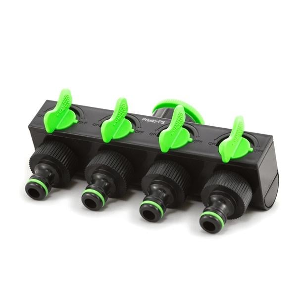 Кран шаровый Presto-PS на 4 выхода с внутренней резьбой 3/4-1" (4006)