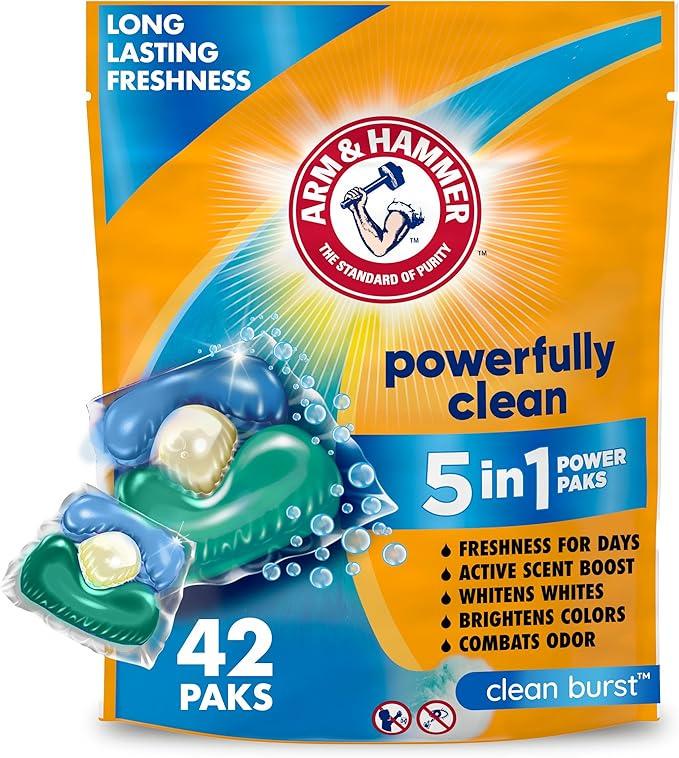 Капсули для прання Arm & Hammer Clean Burst 5в1 Power Paks 42 шт.