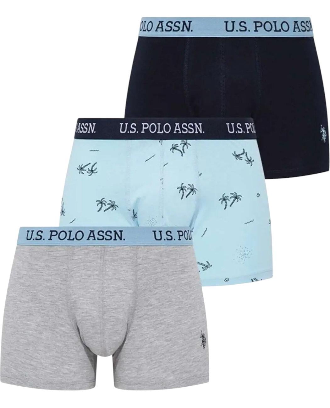 Набор трусов-боксеров мужских US Polo ASSN 80446 3 шт. 2XL Разноцветный (8680557322569)