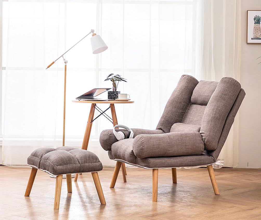 Кресло раскладное Uszak DIOR с подставкой для ног Серый (11910599) - фото 6 Кресло раскладное Uszak DIOR с подставкой для ног Серый (11910599) - фото 6