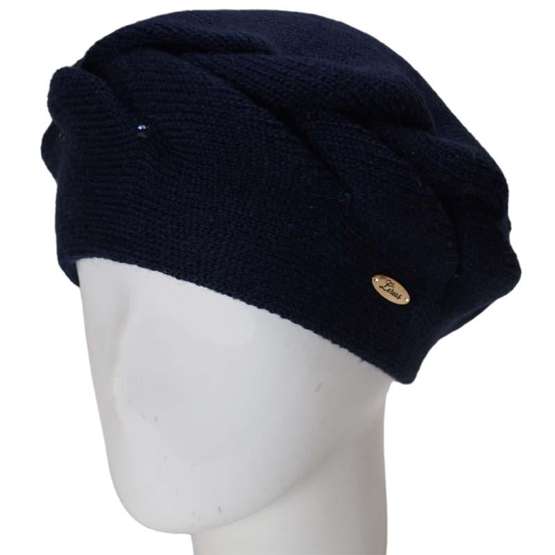 Берет жіночий Lirus Зефір подвійний напіввовняний Синій (131894)