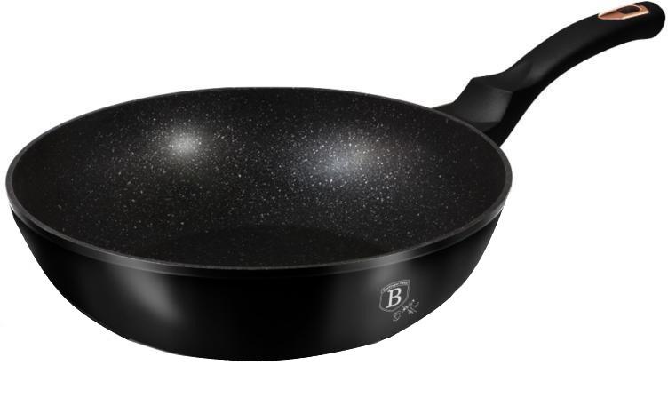 Сковорода-вок Berlinger Haus Black Rose Ø 30 см с мраморным покрытием (BH-6178)
