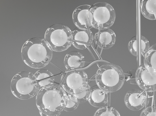 Люстра Diasha Світлячок 45 ламп Хром/Сатин (886-45B SL) - фото 5 Люстра Diasha Світлячок 45 ламп Хром/Сатин (886-45B SL) - фото 5