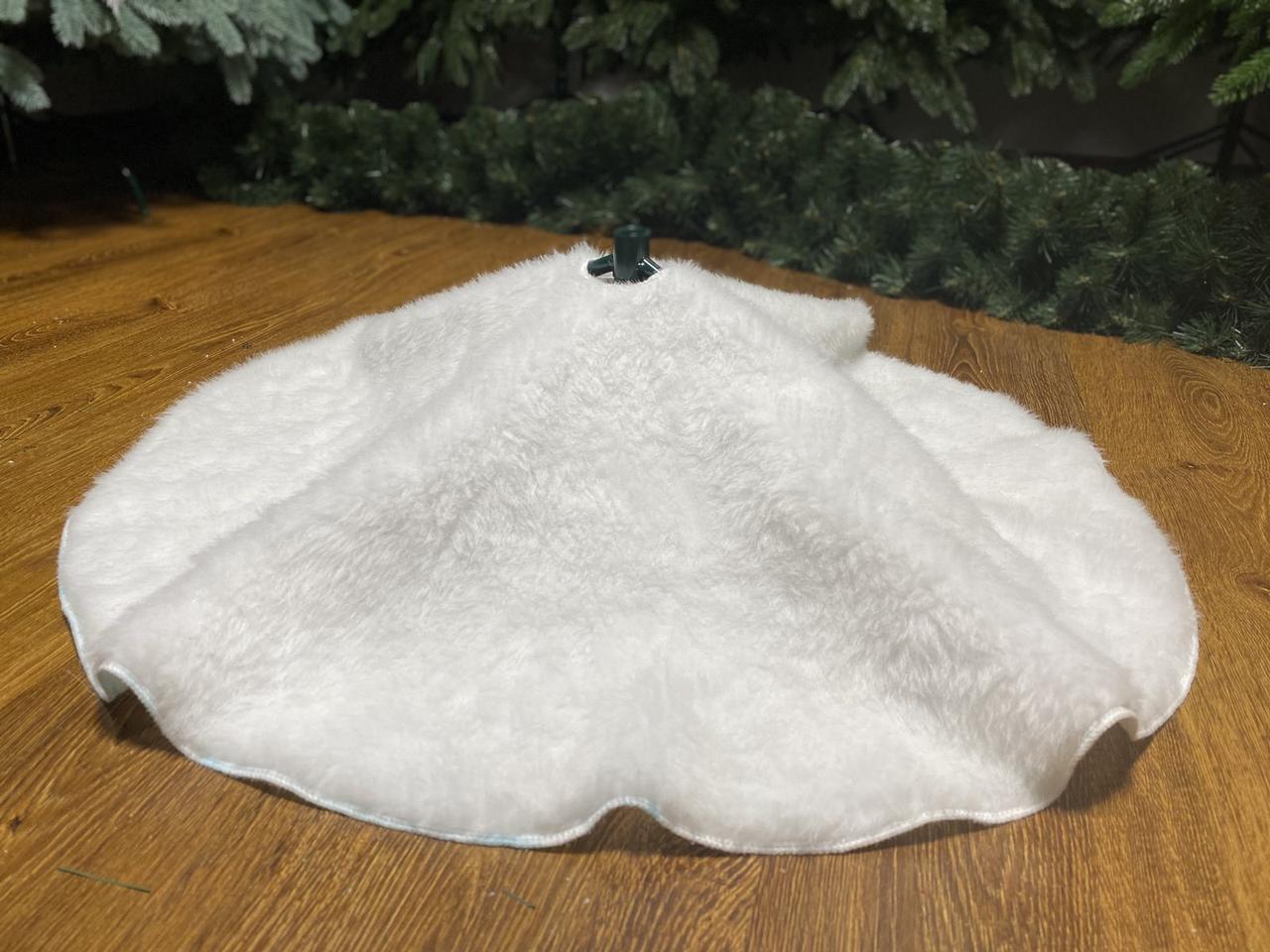 Килимок-спідниця круглий SUNROZ Christmas Tree Skirt під новорічну ялинку 120 см Білий (SUN7910) - фото 2