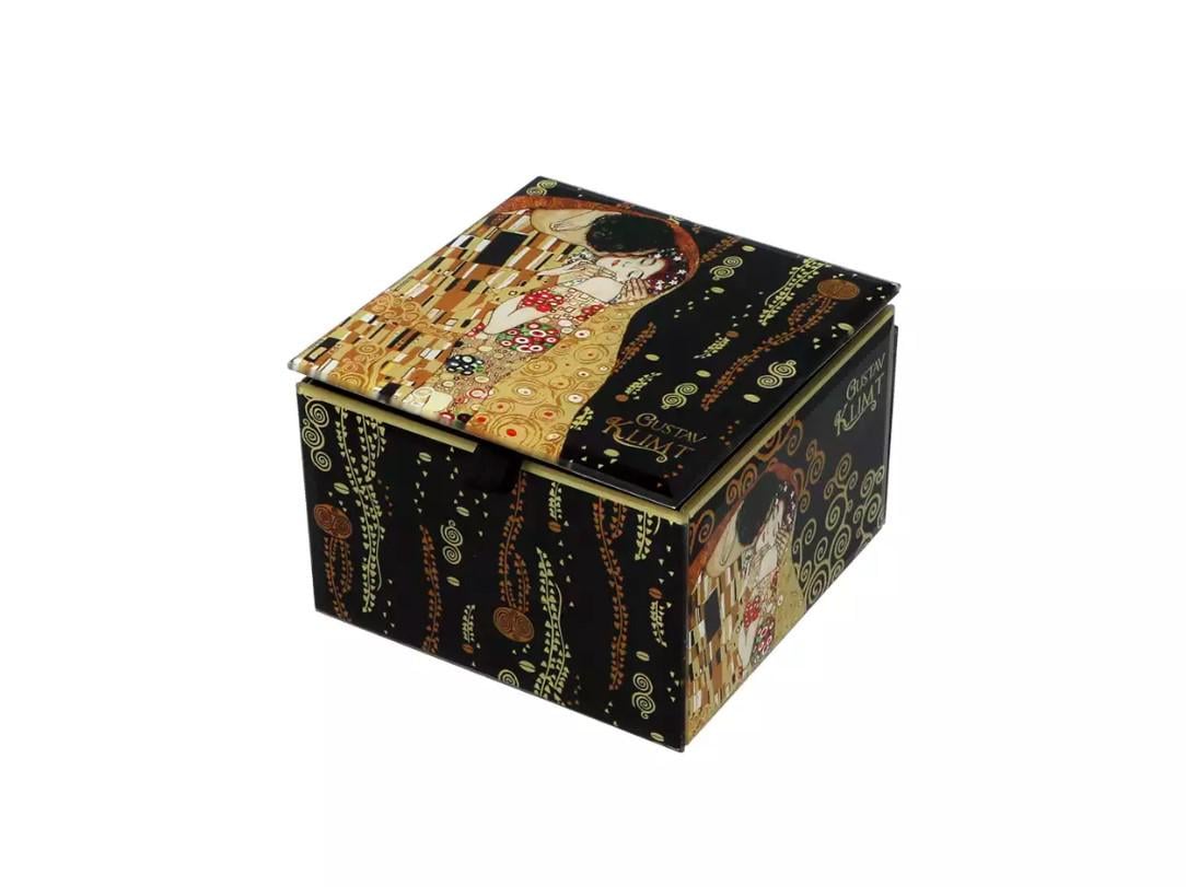 Скринька скляна для прикрас Carmani Г. Клімт Поцілунок 7х10х10 см (195-9033)
