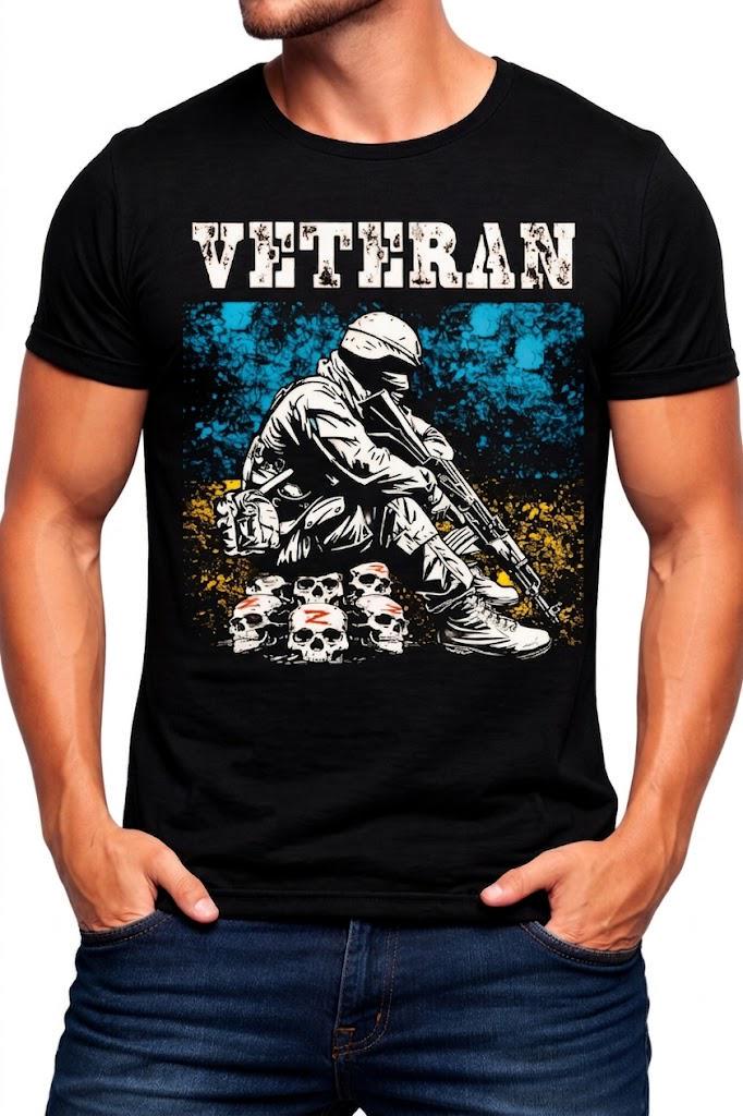 Футболка чоловіча Veteran M Чорний (080-PВM)