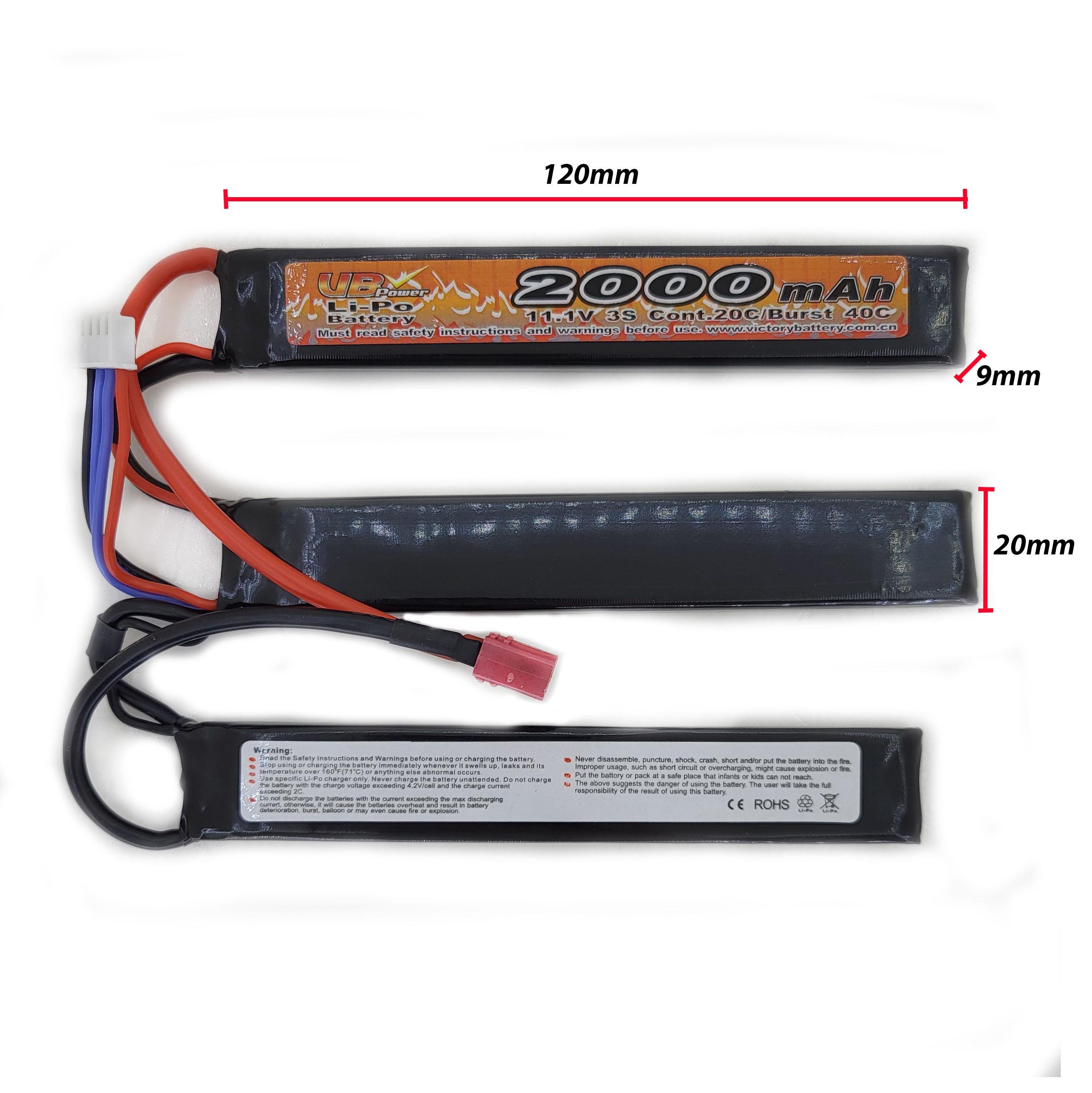 Аккумулятор VB Power VB9020122 для страйкбола Li-Pol 20-40C 11,1V 2000 mAh (14182950) - фото 2