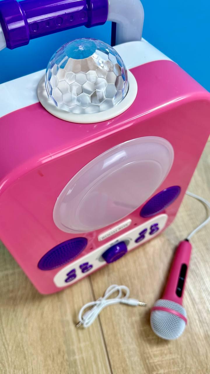 Детское караоке 5023/6 подсветка/микрофон/12 мелодий/подключение к телефону/от сети/USB-кабель (25606487) - фото 3 Детское караоке 5023/6 подсветка/микрофон/12 мелодий/подключение к телефону/от сети/USB-кабель (25606487) - фото 3