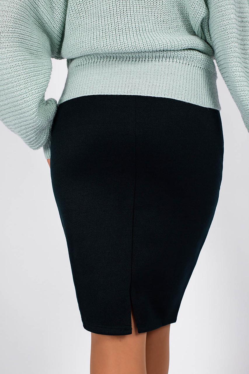 Спідниця з високою талію та розрізом 0174-1 S Dark Green - фото 4 Спідниця з високою талію та розрізом 0174-1 S Dark Green - фото 4