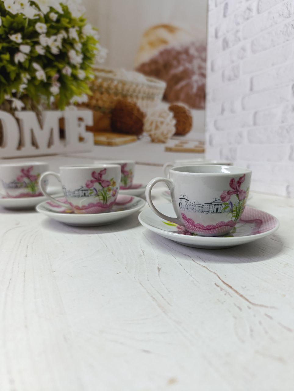 Сервіз кавовий SNT Квіти кераміка 80 мл 12 пр. - фото 3 Сервіз кавовий SNT Квіти кераміка 80 мл 12 пр. - фото 3