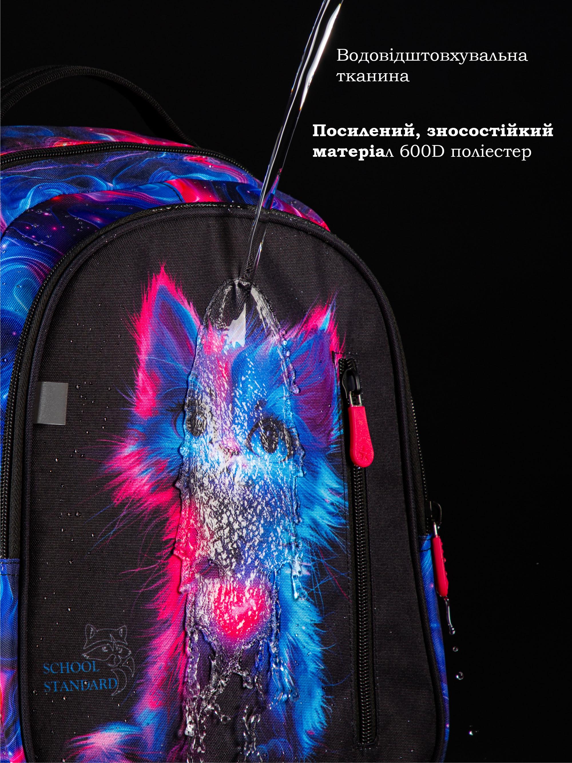 Школьный рюкзак для девочки School Standard Котик для начальной школы 38х28х16 см (160-8) - фото 9 Школьный рюкзак для девочки School Standard Котик для начальной школы 38х28х16 см (160-8) - фото 9