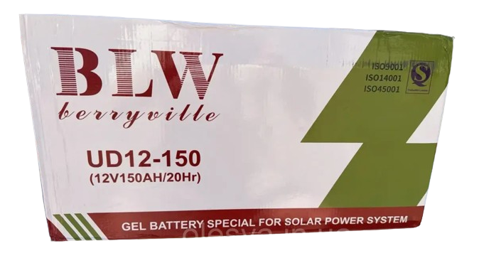 Гелевый тяговый аккумулятор BLW GEL 12 V 150 Ah 1500 Втч