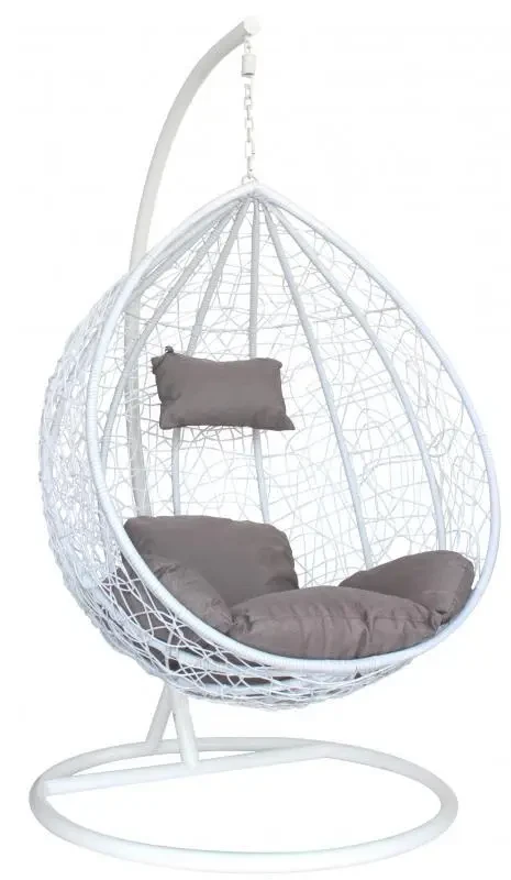 Кресло-качалка подвесное Garden Line FAT6849 кокон с подушкой L Белый