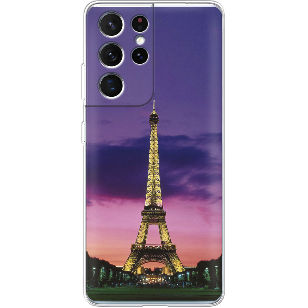 Чохол BoxFace Samsung G998 Galaxy S21 Ultra Опівночі в Парижі Прозорий силікон (41719-up964-41719)