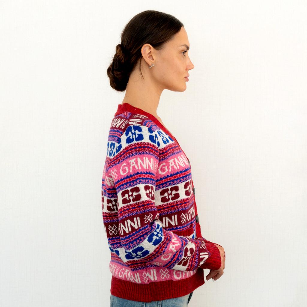 Кардиган жіночий повсякденний Ganni M Різнокольоровий (2797308623) - фото 3