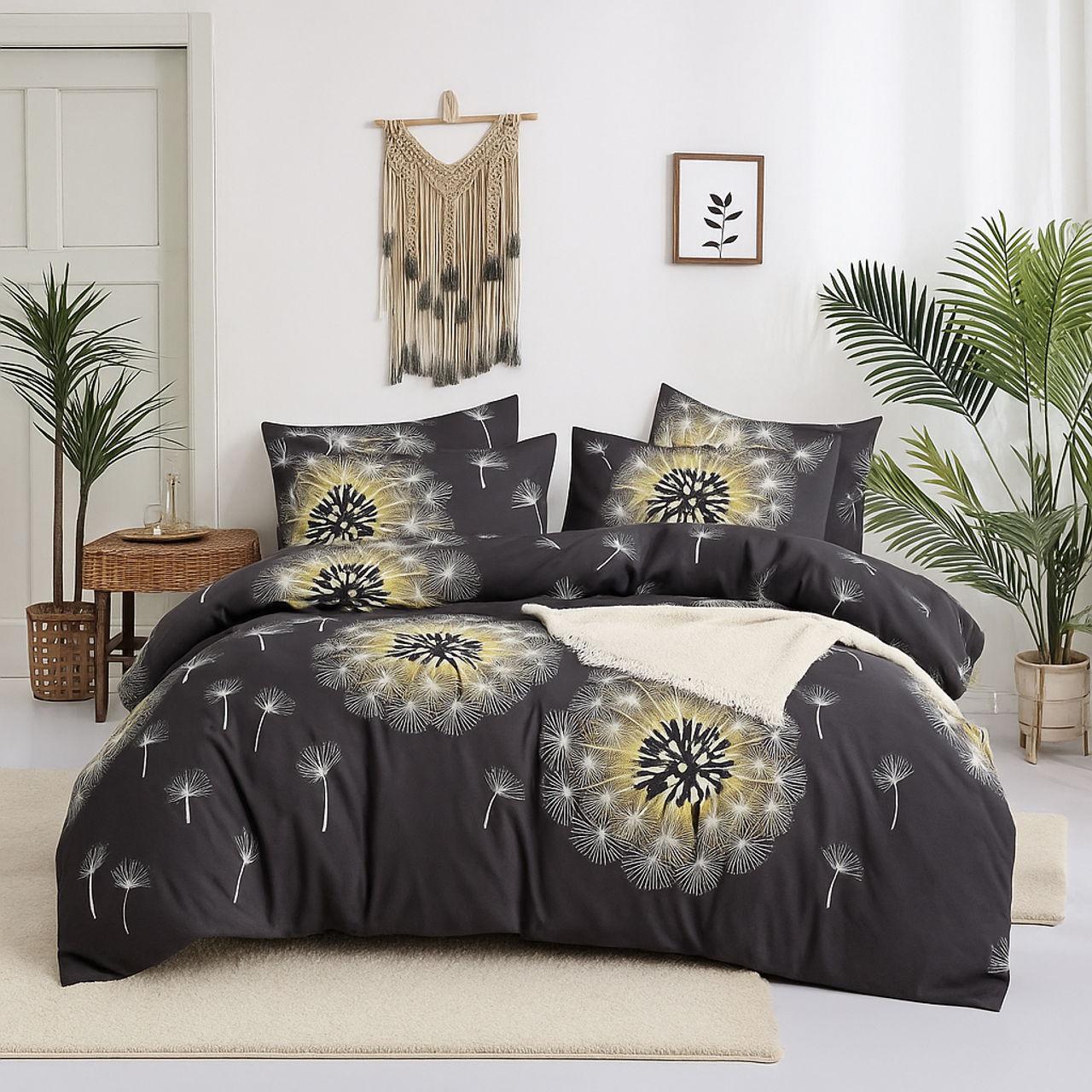 Простыня З0115 180x214 см Черный/Серый (163449)