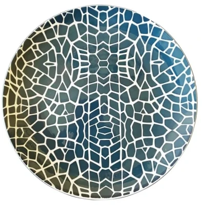 Тарелка Vittora Dinner Бирюзовые листья 26 см (VT-P-1260Т)