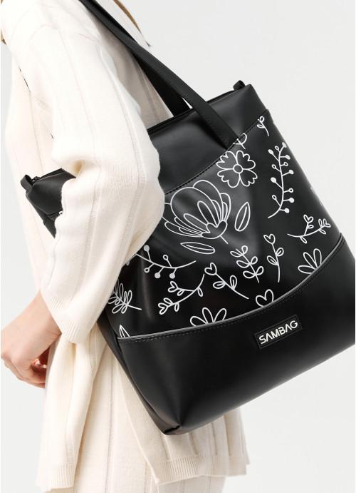 Жіноча сумка-шоппер Sambag Bloom Чорний (968034730) - фото 3