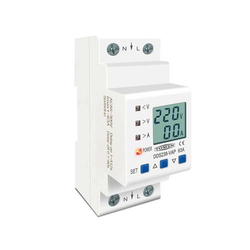 ᐉ Реле контроля напряжения и тока с жк 220 В 63а 2din (dds238-vap ...