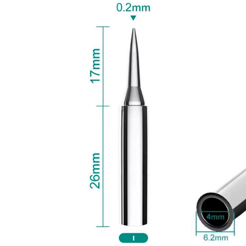Жало паяльника 900M-T-I рівний конус/0,2 мм Silver - фото 2