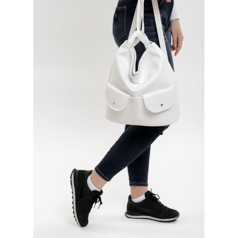 Рюкзак женский Sambag Asti XKH 37x36x14 см Белый - фото 8