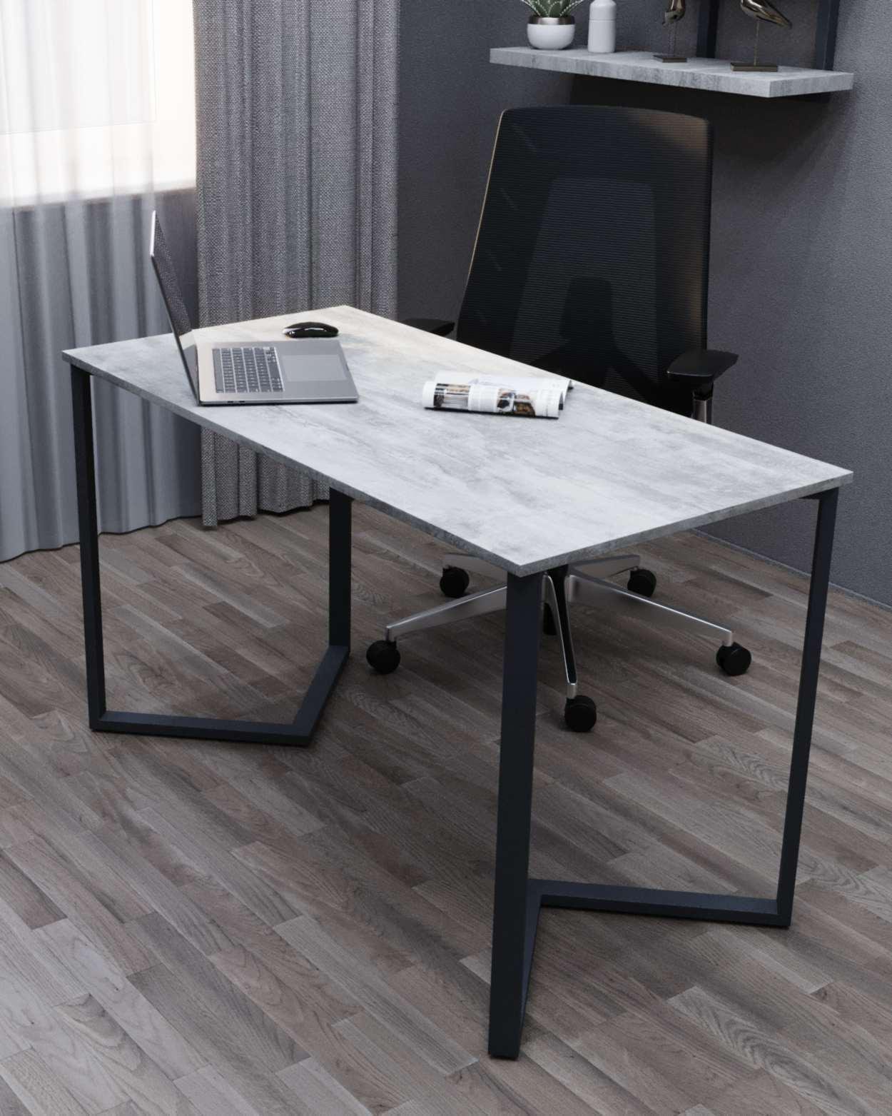 Стол письменный лофт Серия 9 металлический профиль 50х25 мм 1200х600х16 мм Урбан лайт (21806419)