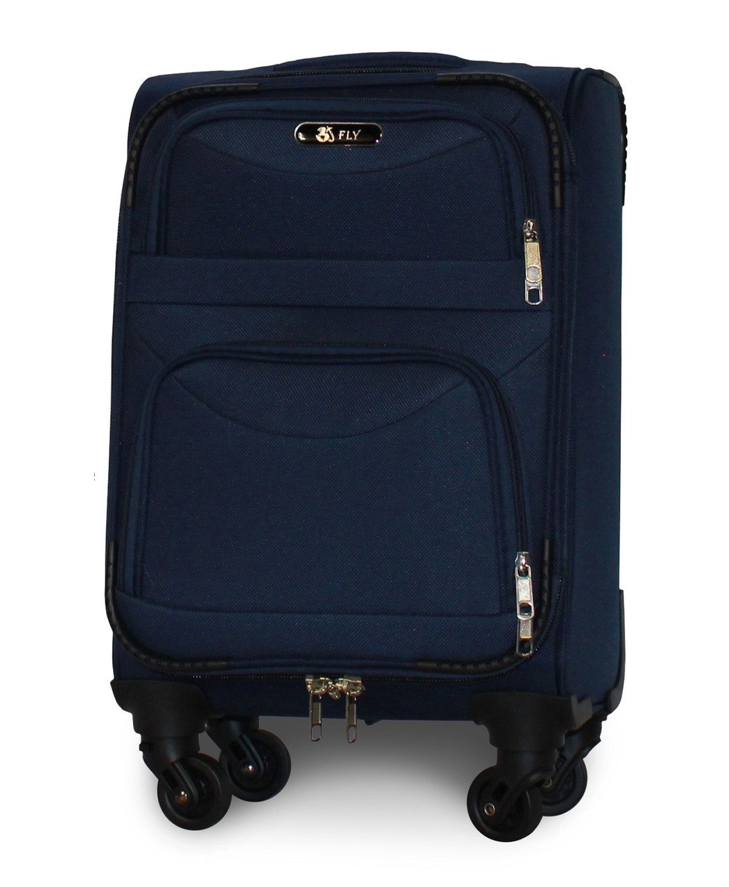 Валіза ручна поклажа Fly 6802 міні на 4 колесах 46х32х20 см Темно-синій