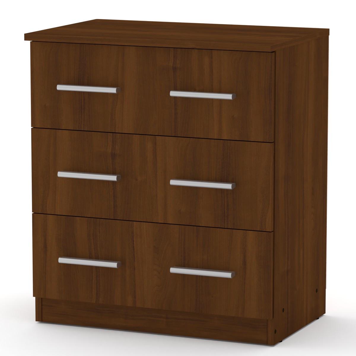 Комод Компанит с 3 ящиками 61х39х69 см Орех эко (26932806) - фото 1 Комод Компанит с 3 ящиками 61х39х69 см Орех эко (26932806) - фото 1