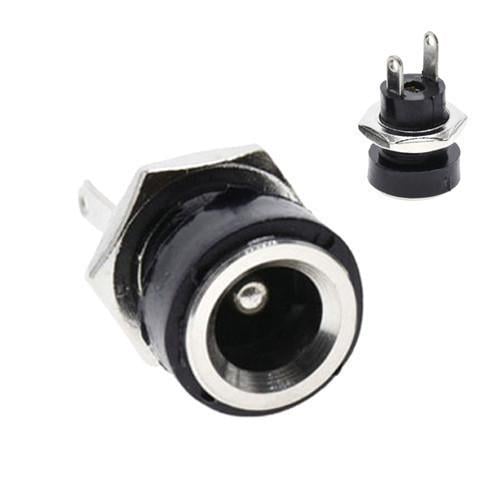 Роз'єм гніздо живлення DC022B 5,5x2,1 мм c різьбленням на панель 12 В 3А 10 шт. Black (286897) - фото 2 Роз'єм гніздо живлення DC022B 5,5x2,1 мм c різьбленням на панель 12 В 3А 10 шт. Black (286897) - фото 2