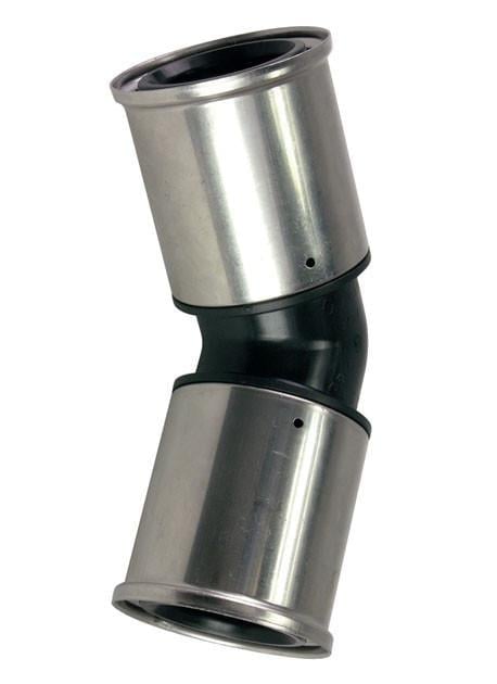 Муфта пресс-поворотная пластмасса 50х50 -45 градусов HENCO (27PK-5050)