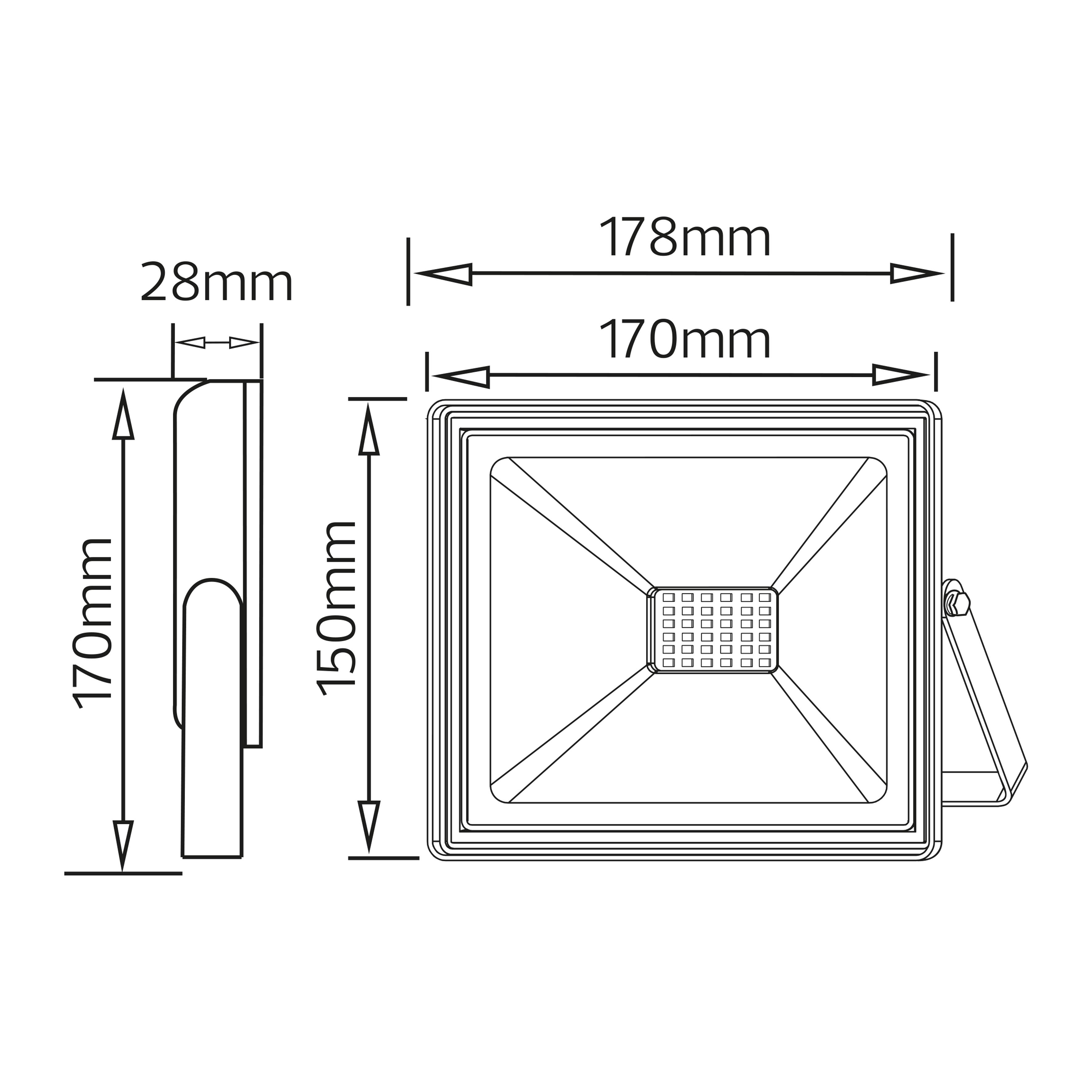 Прожектор светодиодный Horoz Electric Remix-50 RGB+ белый свет 50 W Черный - фото 3