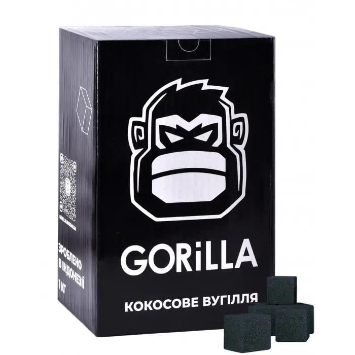 Уголь кокосовый для кальяна GORILLA 2,5х2,5 1 кг (LS26000) - фото 1