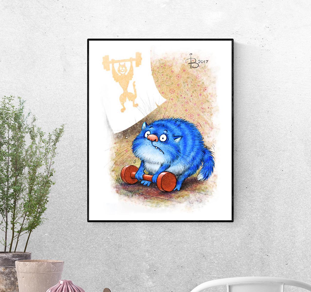 Постер Фитнес (гантелька) формат А-0