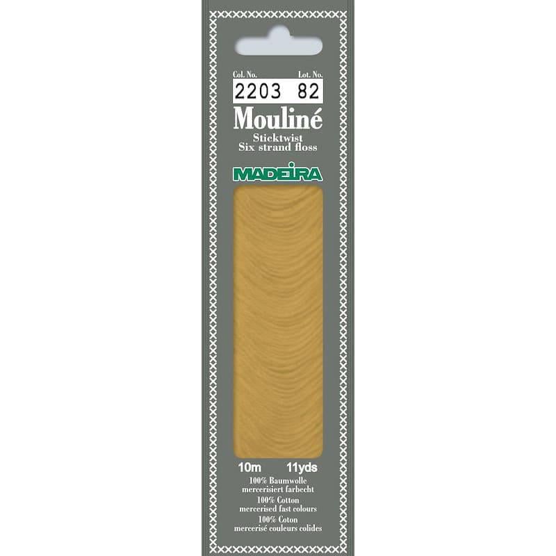 Нити 2203 Mouline Оливково-золотой
