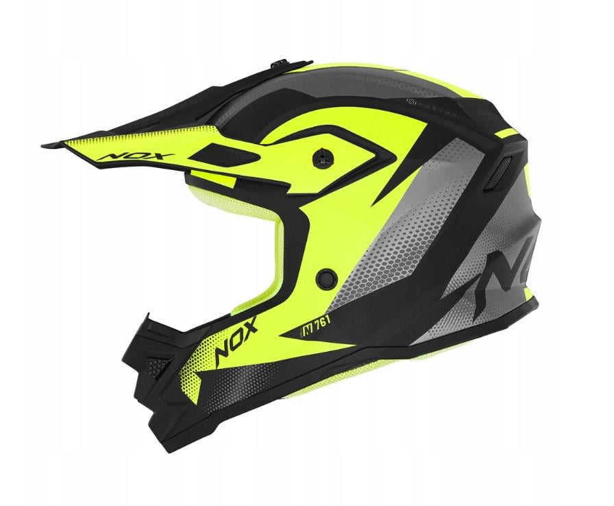 Мотошолом дитячий NOX KID N761 Gradiant XL Black Matt/Yellow (50964)