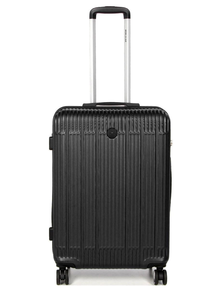 Чемодан Франция средняя Worldline M 65х46х26 см 75 л 3,3 кг Черный (630)