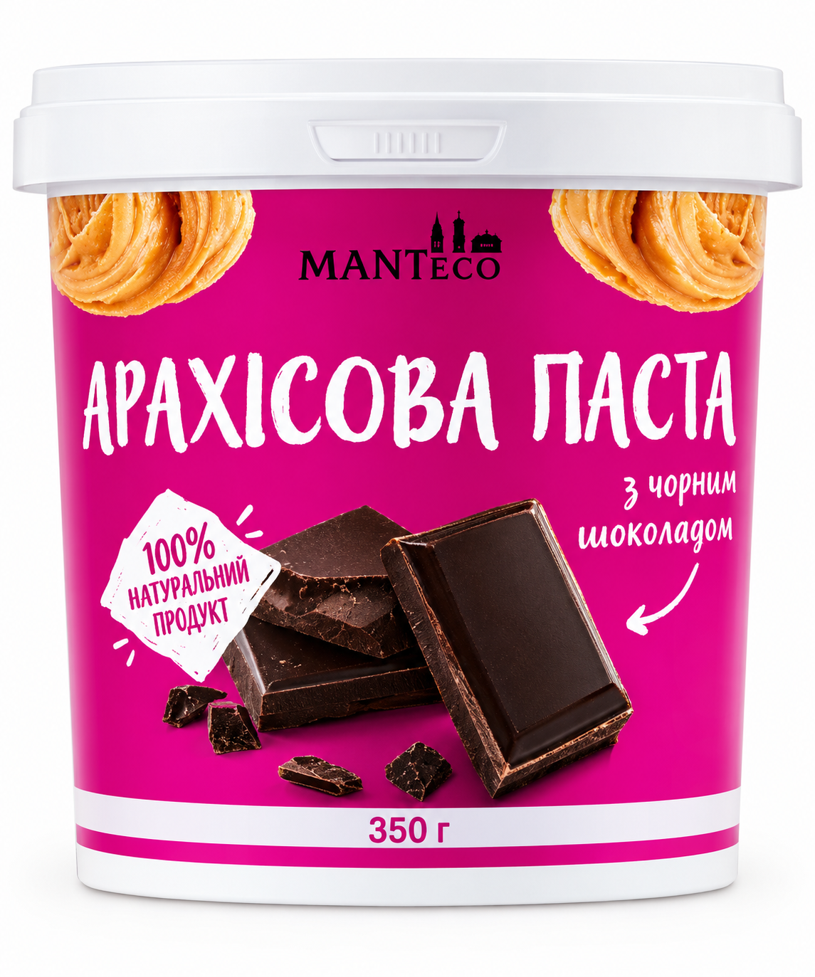 Арахисовая паста Manteca с черным шоколадом 350 г (MNT-50094)