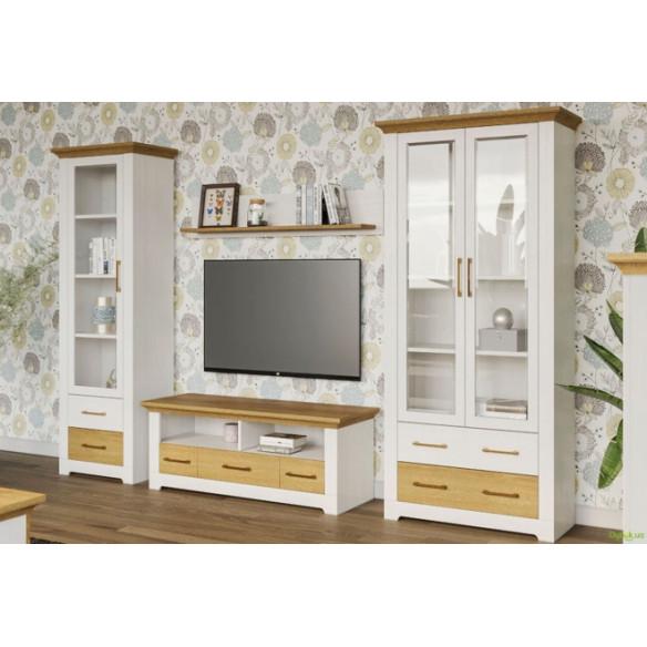 Навесная полка Світ Меблів Валерио 100 в гостиную/спальню/детскую ДСП Сосна водевиль/Дуб каменный - фото 2