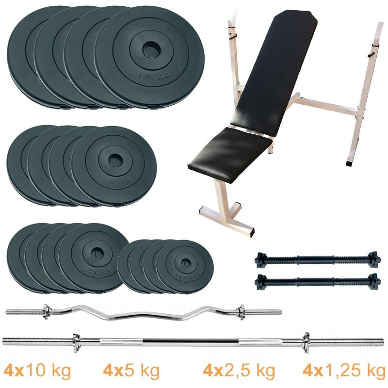 Лава для жима с набором штанг и гантелей Newt Gym Set Pro 90 кг (NE-SKM-PL-SET-90) - фото 7