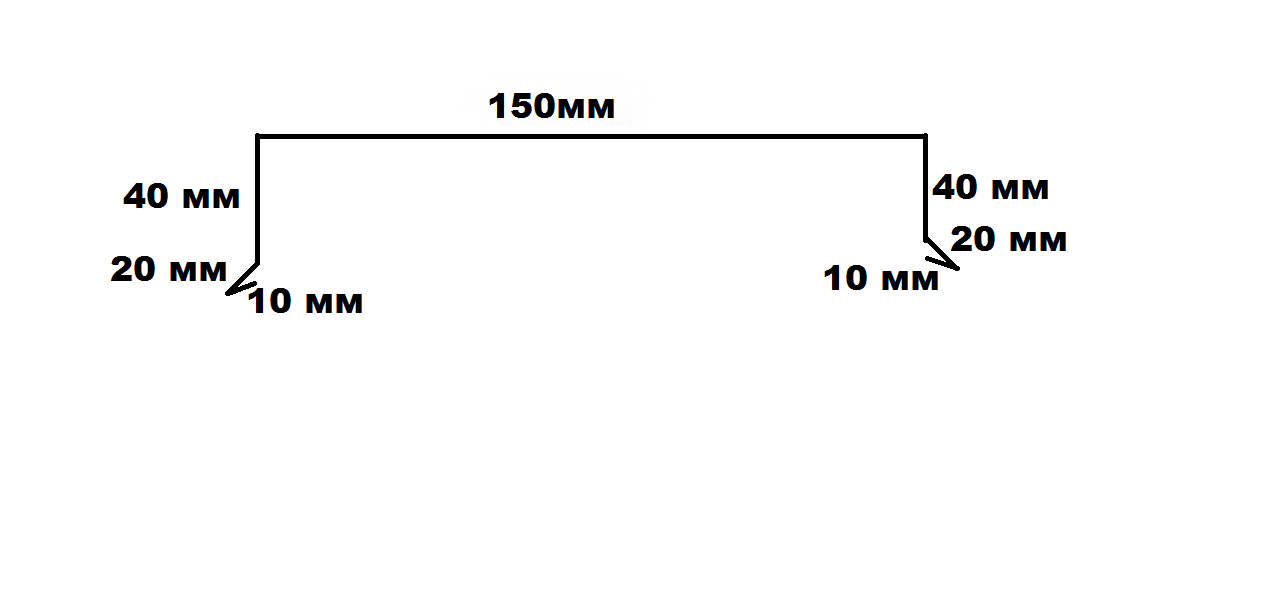 Металевий Парапет прямий 150 мм 2м RAL 9003 глянець - фото 2