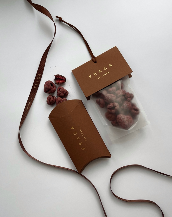 Малинка Fraga cублімована в чорному шоколаді 30 г